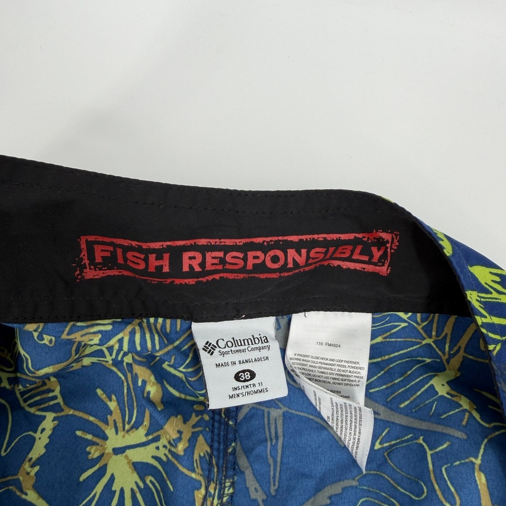 Columbia Men's PFG Offshore II Board Shorts Sz 38 Floral Fishing 11" Inseam - Picture 6 of 11